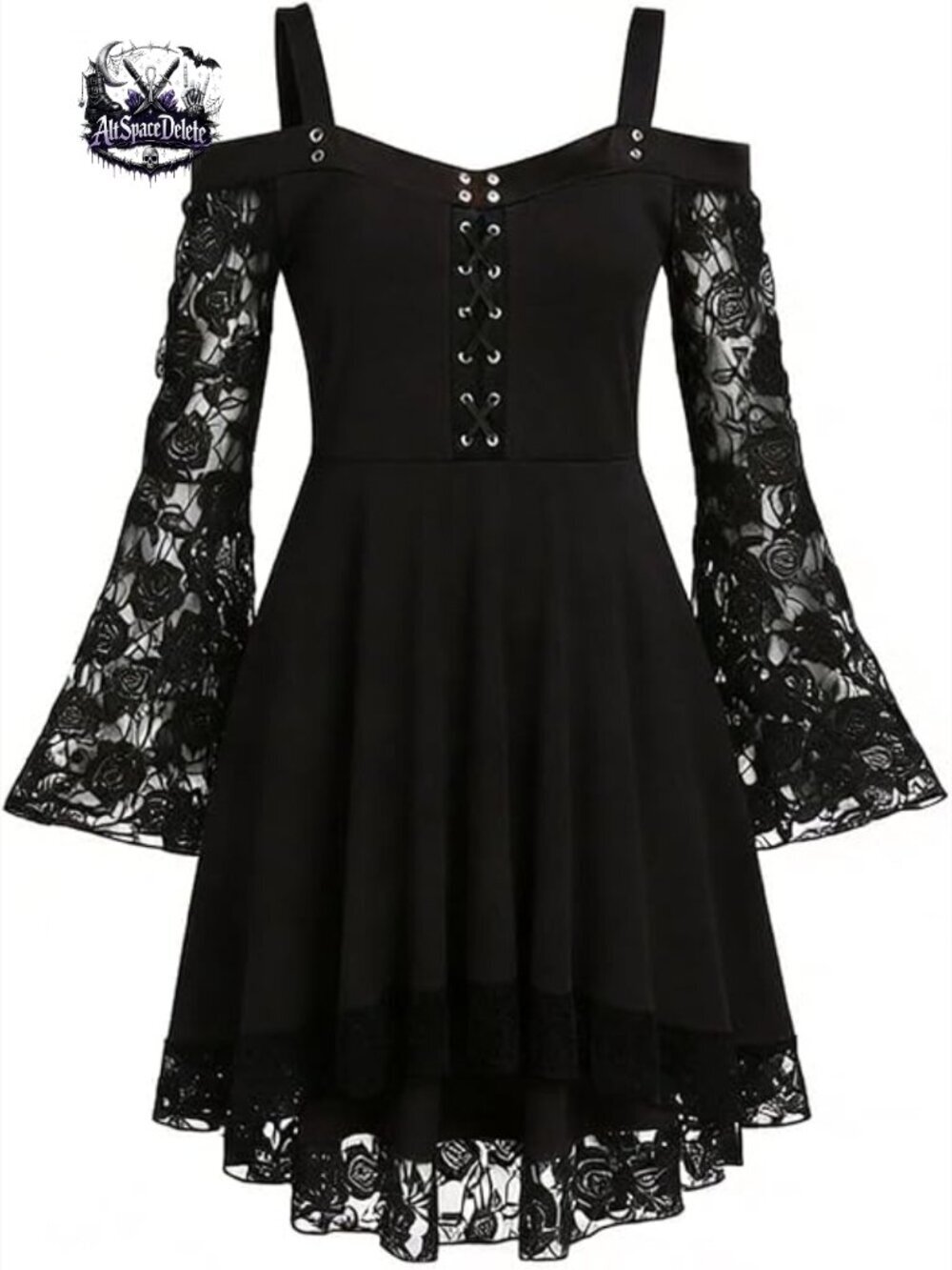 Steampunk Off Shoulder Lace Dress Size 10-12 Renaissance Cosplay Costume